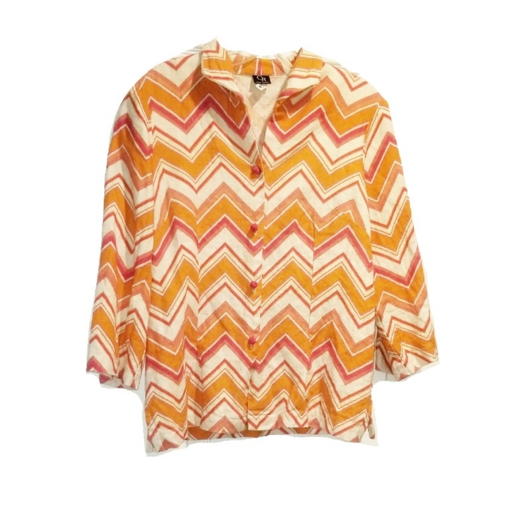 CONNIE ROBERSON vintage chevron psychedelic jacket